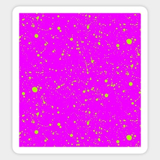 Neon Yellow Spray Splatter On Hotpink Sticker